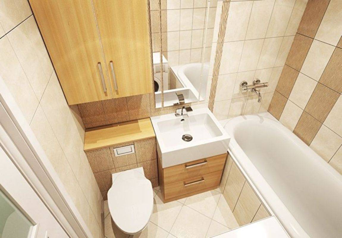 Дизайн ванной комнаты с туалетом в хрущевке