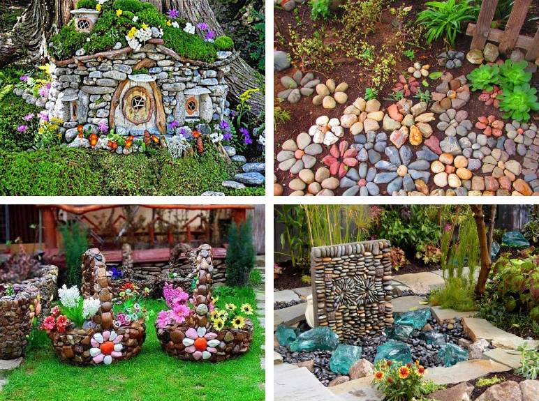 Идеи оформления сада с помощью камней: изысканно и даром