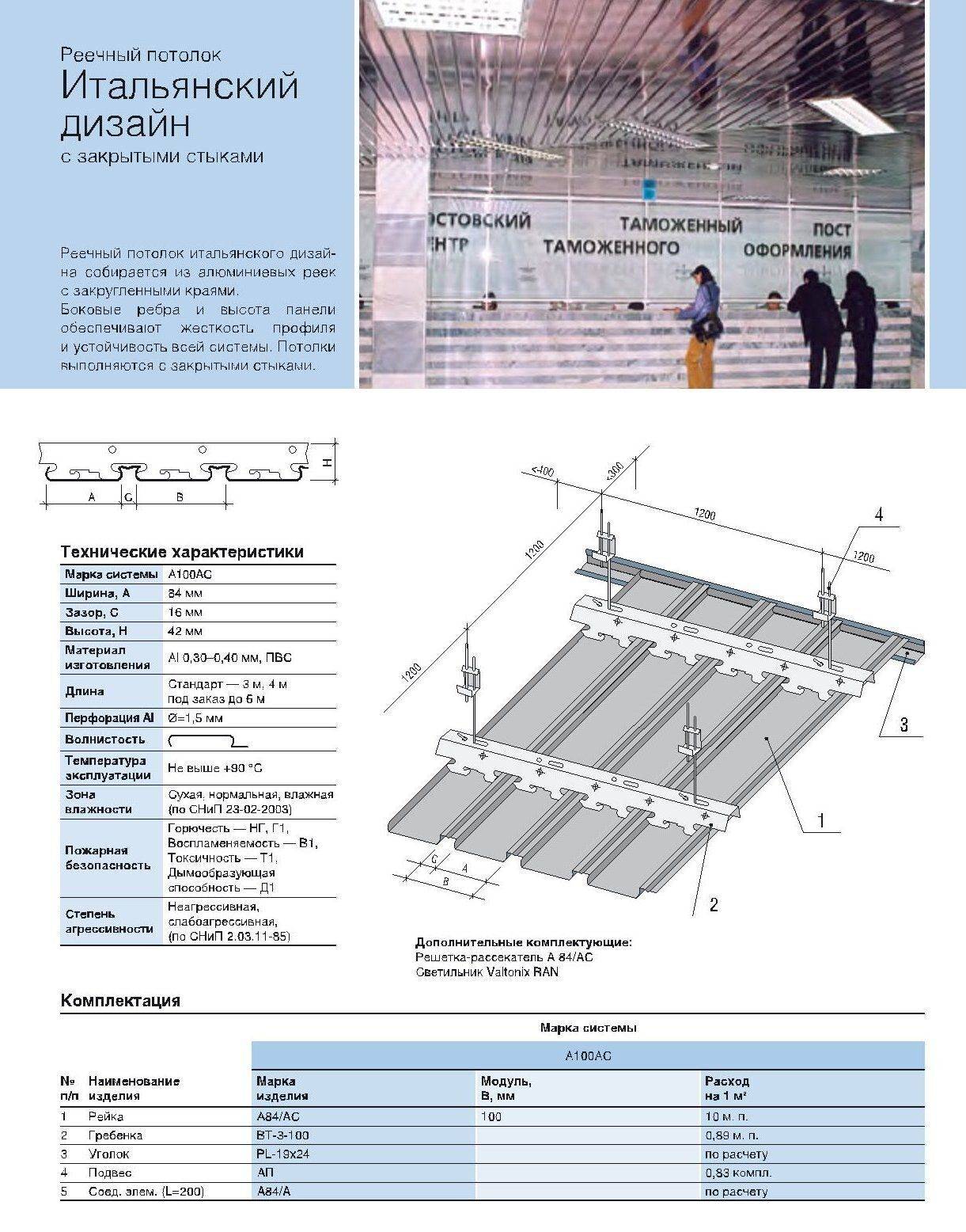 Устройство реечного потолка - подробная схема сборки, комплектующие для конструкции, детали на фото и видео