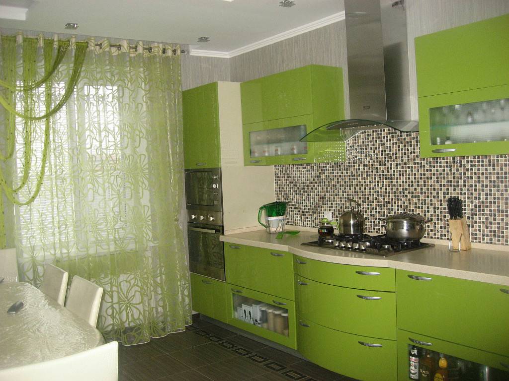 Кухня в зеленых тонах: стилизация, особенности, дизайн и интерьер с фото