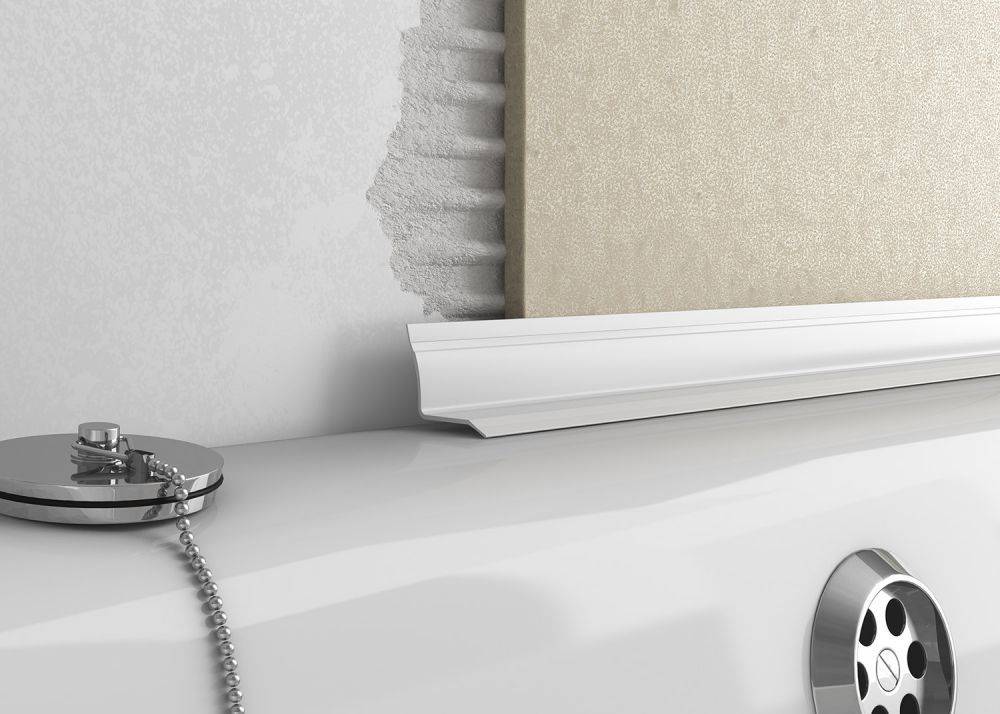Плинтус для ванной комнаты обзор напольных и потолочных моделей