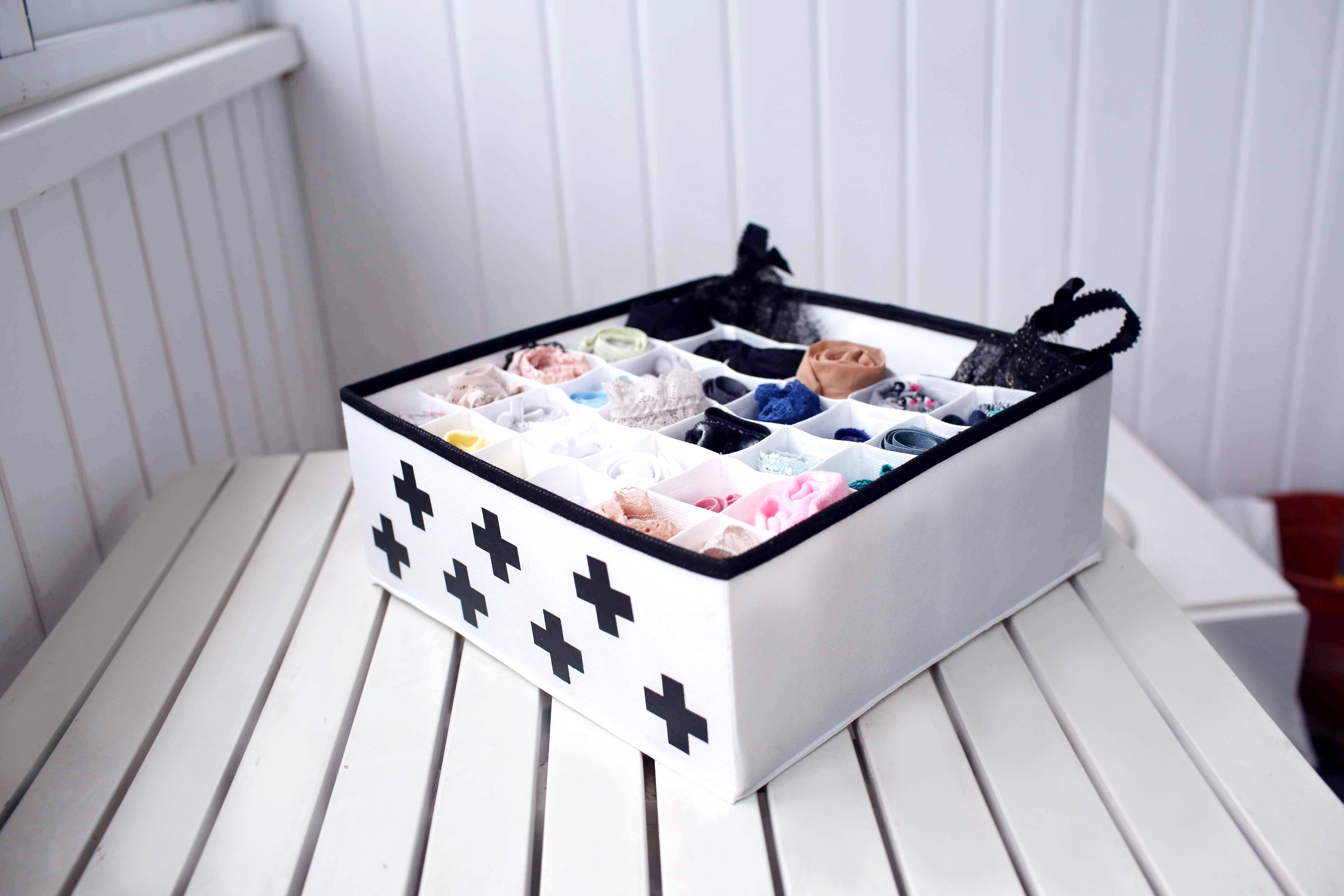 Органайзер для белья из коробки - коробочка идей и мастер-классов