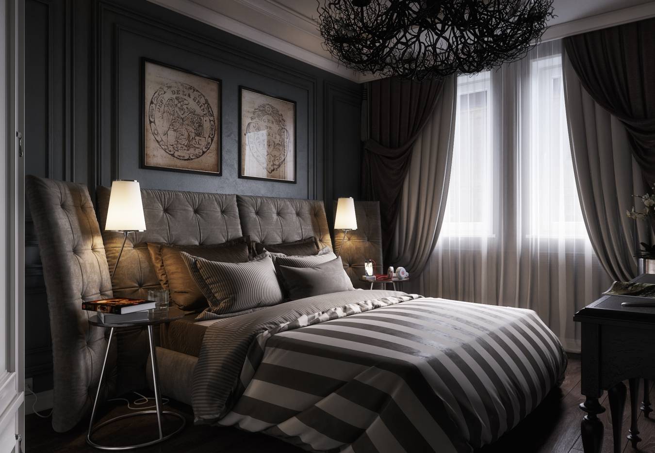 Спальня в стиле арт-деко: 100 фото красивых идей дизайна интерьеров