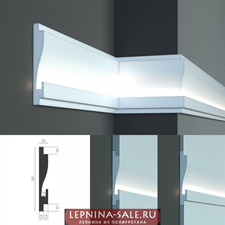 Какой выбрать потолочный плинтус для светодиодной подсветки | 1posvetu.ru