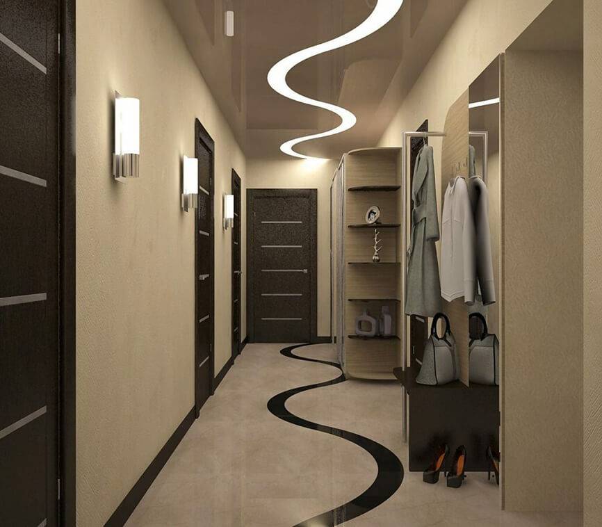 Дизайн коридора в квартире: 124 фото (реальные) + идеи и решения