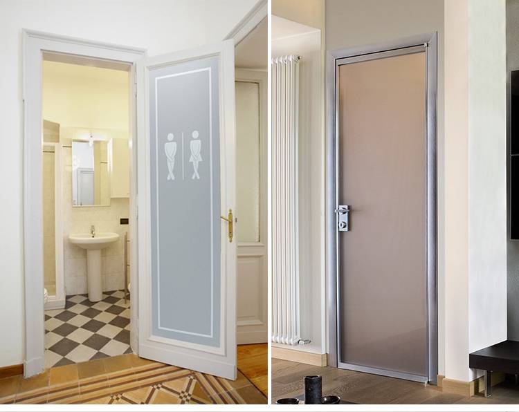 Двери в туалет и ванную – какие лучше? 170 вариантов для вашего выбора (стеклянные, пластиковые, раздвижные)