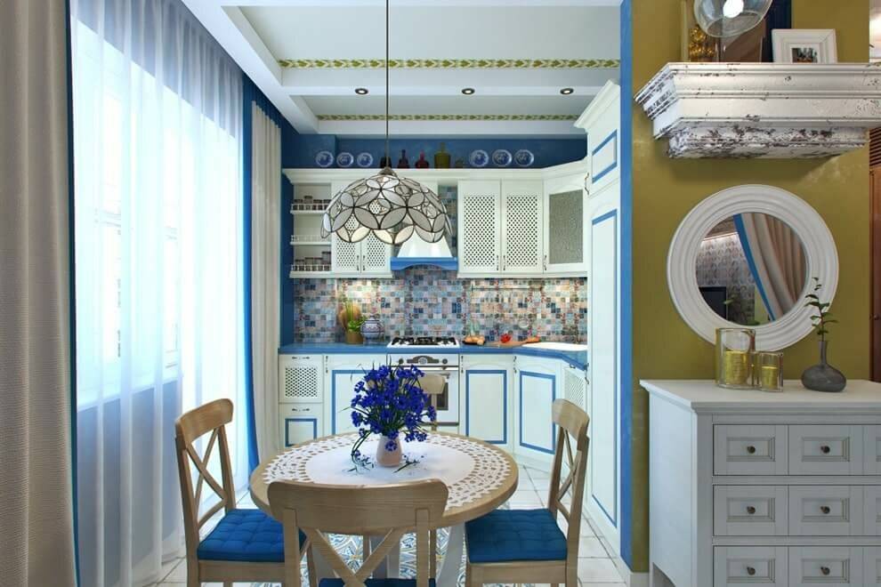 Кухня в средиземноморском стиле фото интерьер для небольшой кухни