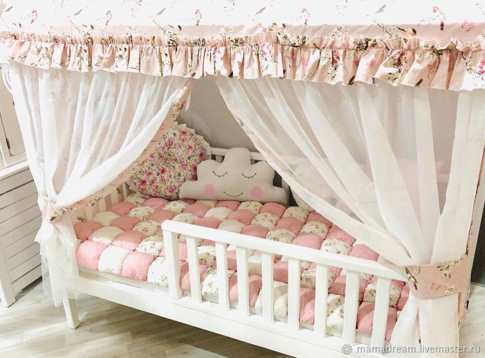 Балдахин на детскую кроватку: советы по выбору ткани, крепление, фото