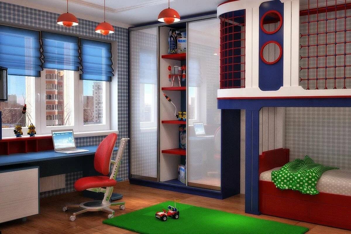 Дизайн детской комнаты для двух мальчиков разного возраста