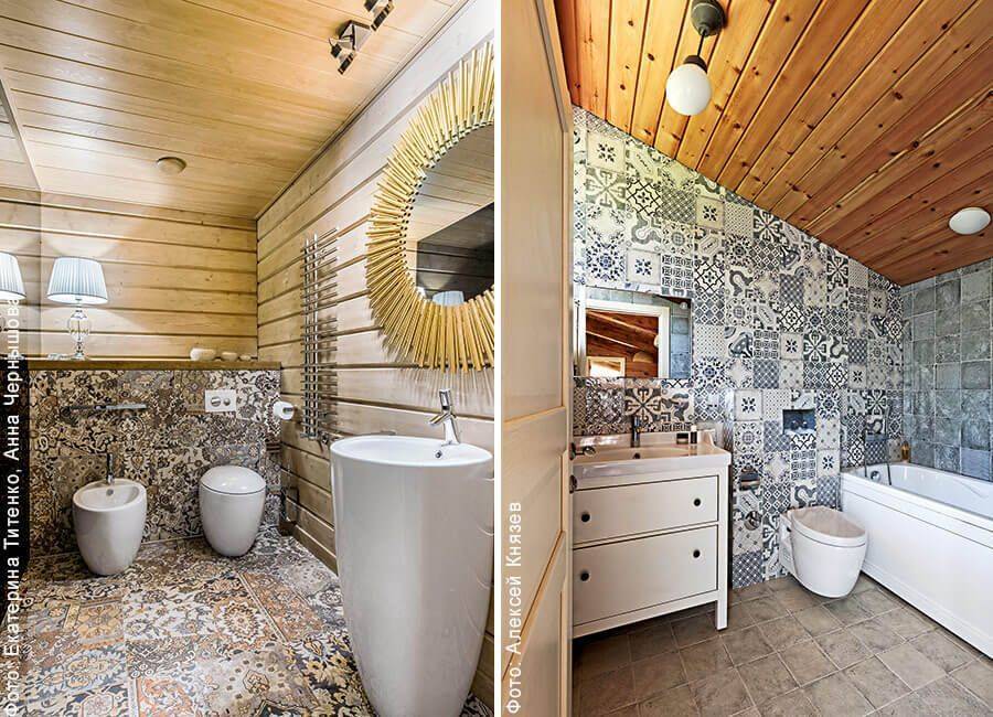 Отделка плиткой в деревянном доме. особенности обустройства ванной комнаты в доме из дерева