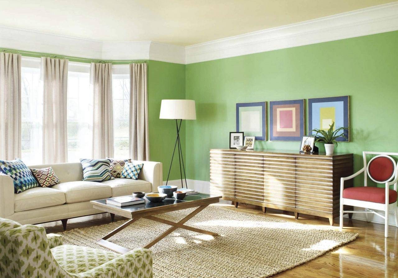 Зеленые обои: дизайн комнат