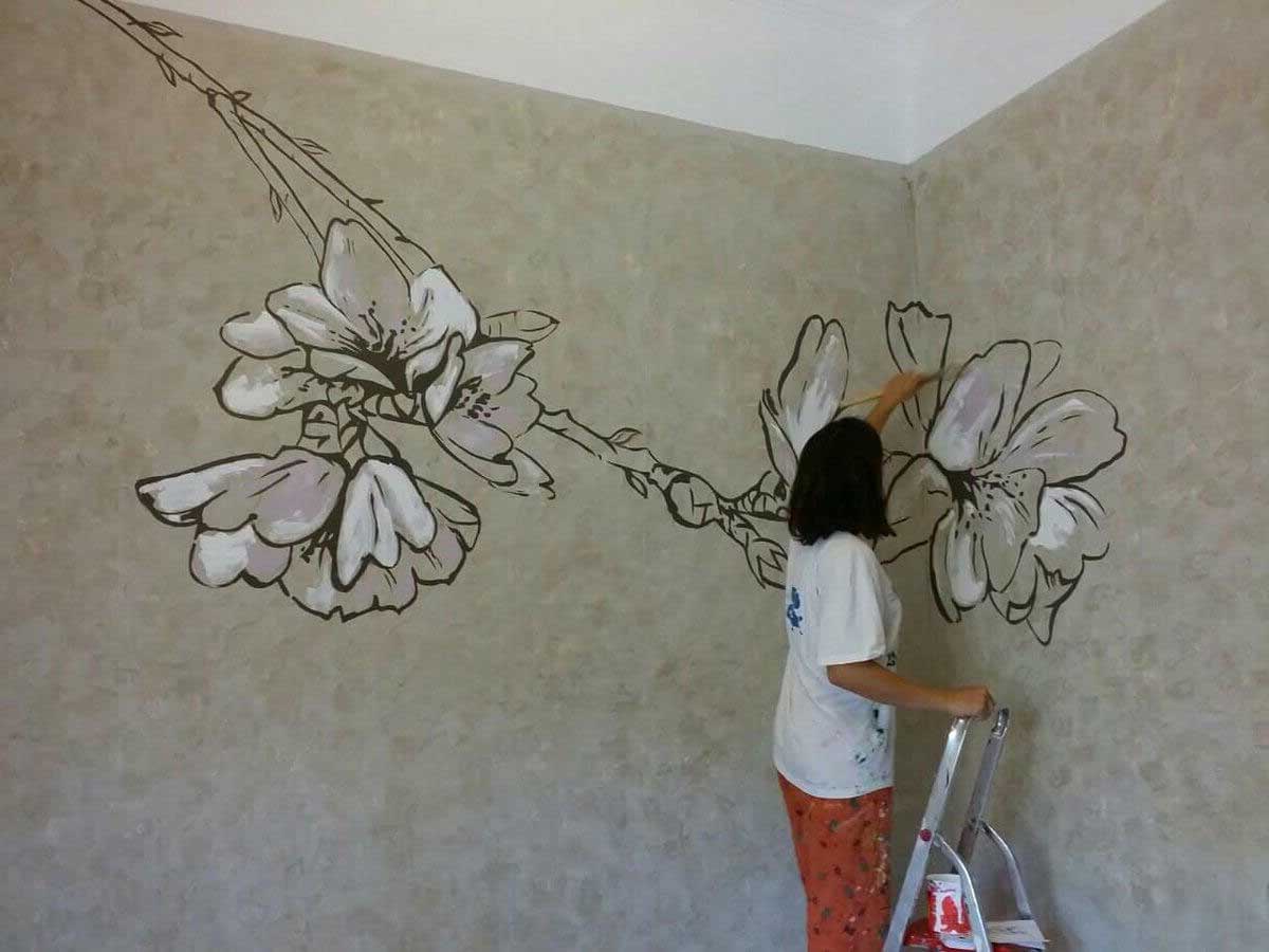 Нюансы росписи и лучшие идеи для рисунка на стене в квартире своими руками: 50 фото