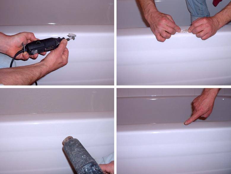 Как убрать царапины на акриловой ванне: чем заделать скол в домашних условиях, инструкция для ремкомплекта, а так же нюансы полировки и ремонта своими руками