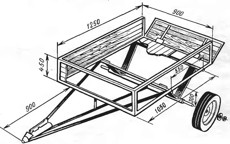 Как сварить прицеп для мотоблока своими руками размеры чертеж