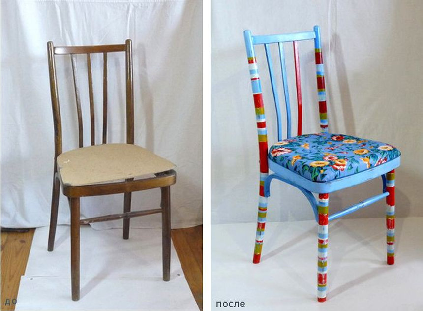 Как переделать старые стулья? – 5 мастер-классов и примеры до и после для вдохновения