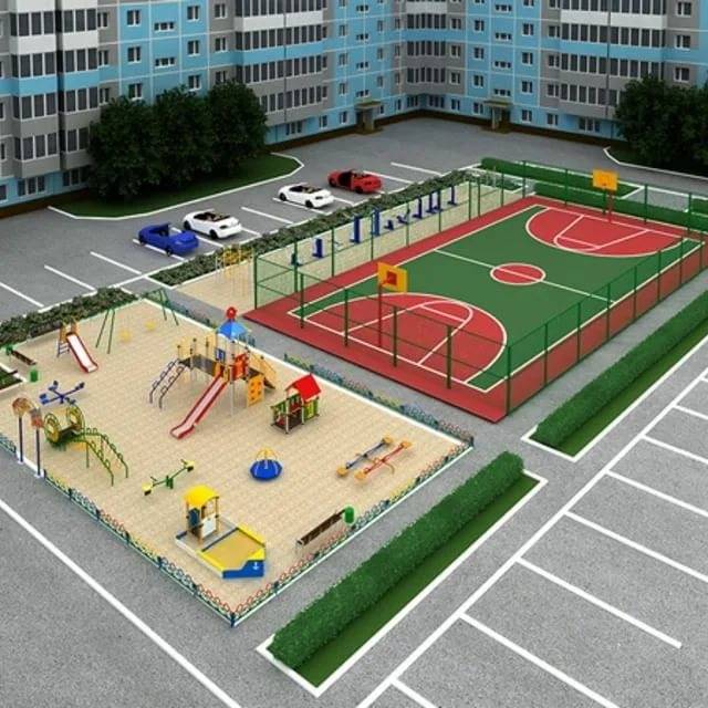 Требования к детским и спортивным площадкам на придомовой территории жилого многоэтажного дома