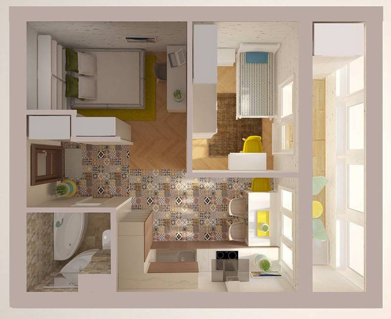 Каким должен быть дизайн однокомнатной квартиры
