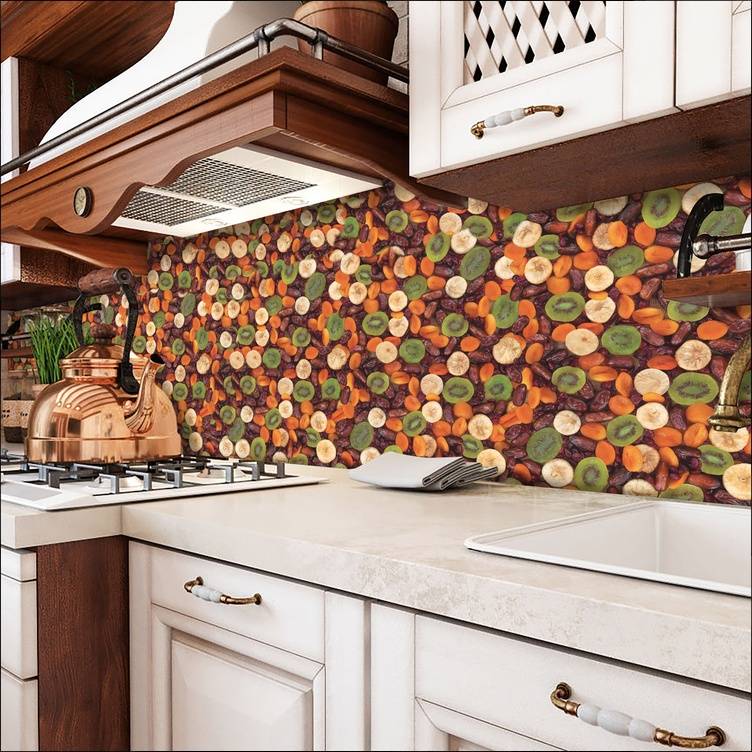 Стеклянный фартук для кухни - реальные интерьерные решения и их применение (155 фото)