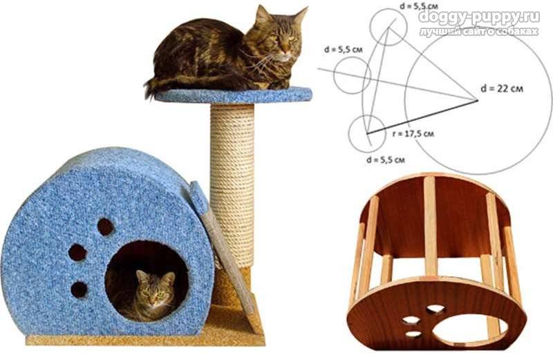 Домик для кошки своими руками (100 фото) - пошаговая инструкция, простые схемы с описанием этапов работы