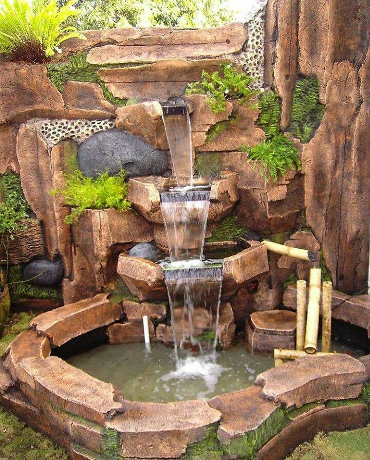 Ландшафтный дизайн с водопадом: каскады своими руками на даче, фото и пошаговая инструкция, небольшие фонтаны с прудом