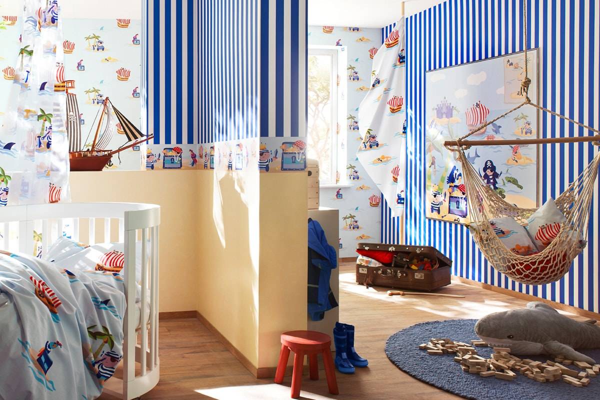 Детская в морском стиле: топ-150 фото новинок дизайна и удачного сочетания цветаварианты планировки и дизайна