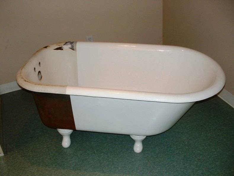 Реставрация металлической ванны: восстановление эмали стальной ванны