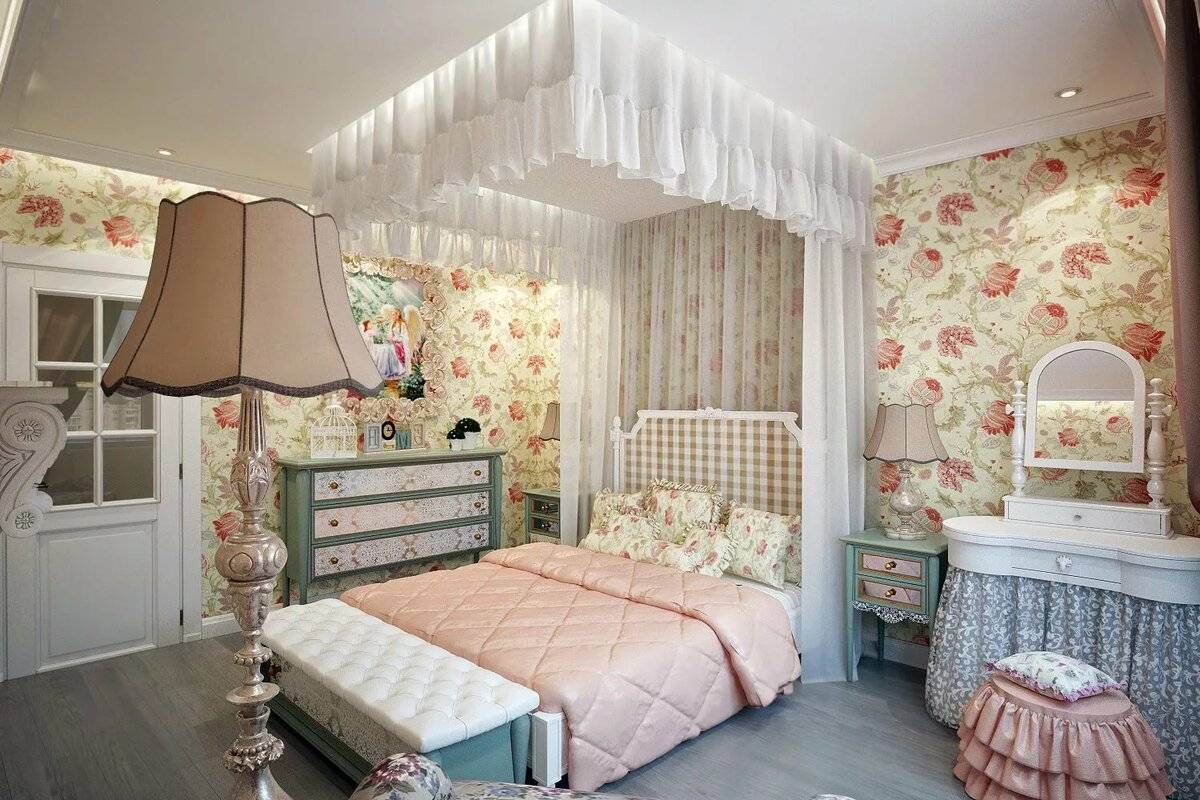 Спальня в стиле прованс - 100+ фото идей дизайна интерьера
