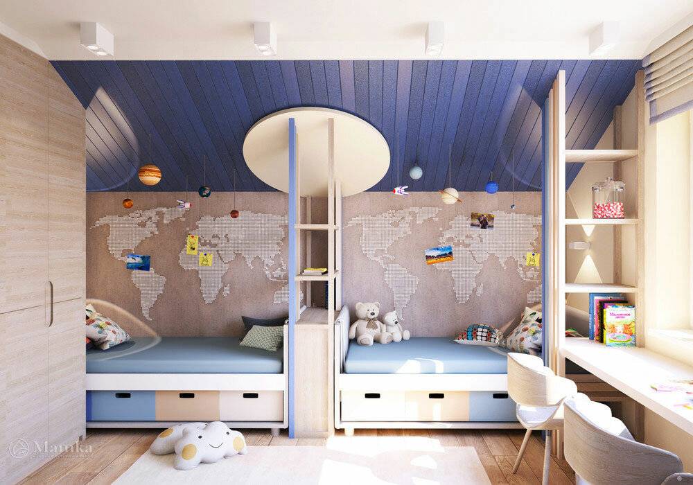 Рекомендации по дизайну детской комнаты для двух мальчиков разного возраста