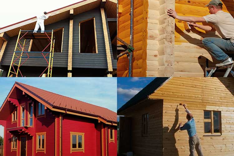 Технология покраски деревянного дома