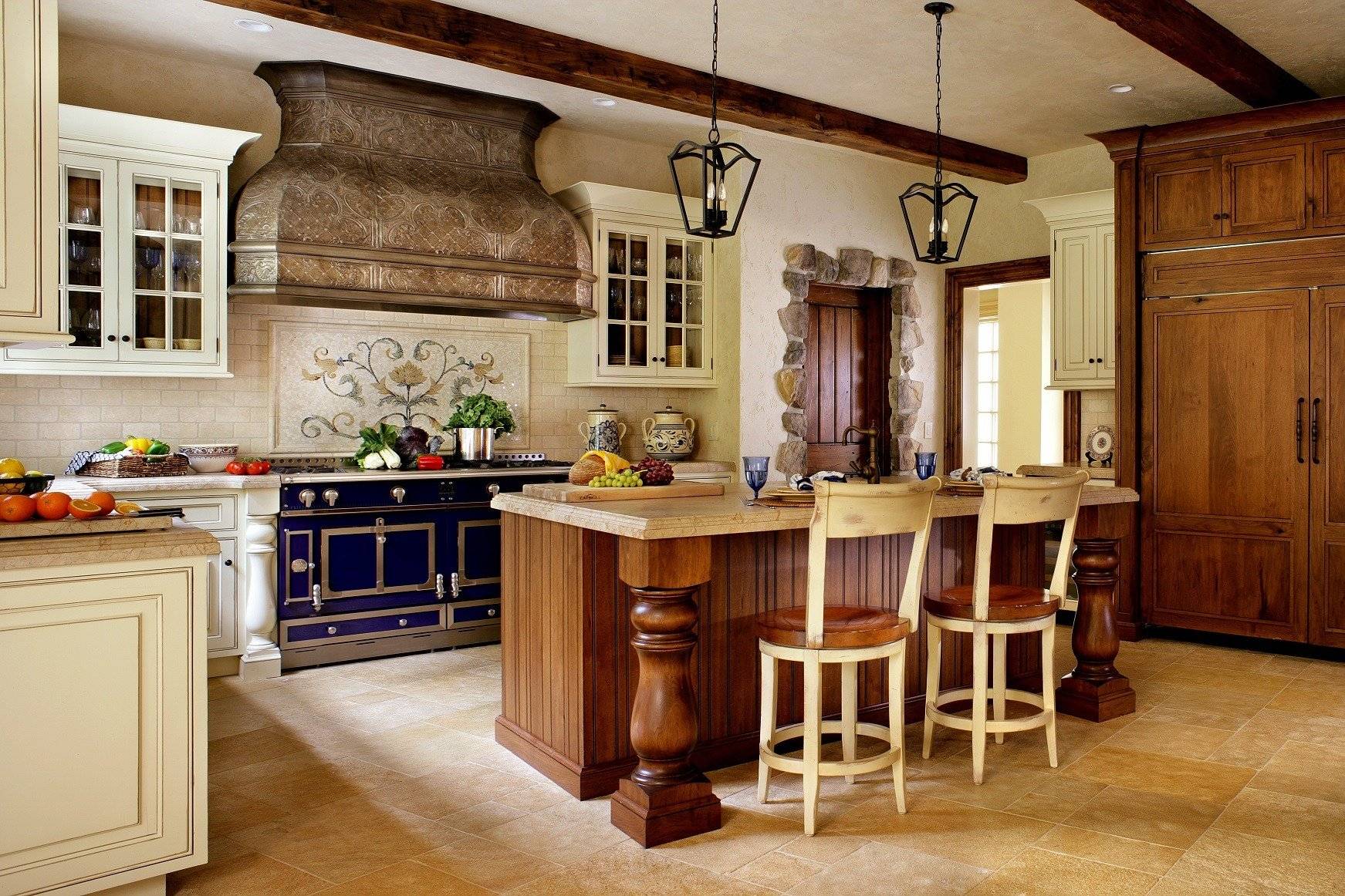 Кухня в стиле кантри - от ремонта до декора (100 фото) .
