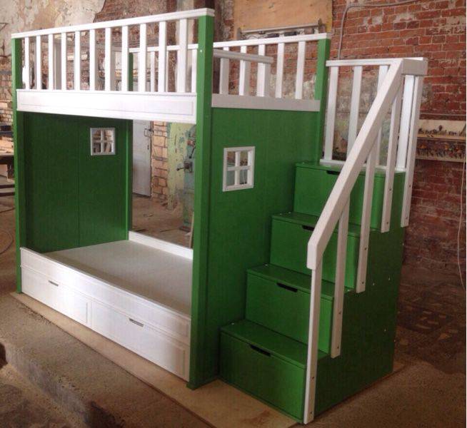 Лестницы для кровати-чердака + фото