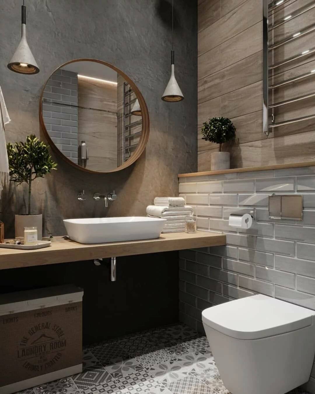 Ванные лофт: красивые варианты стильного дизайна для оформления ванных комнатварианты планировки и дизайна