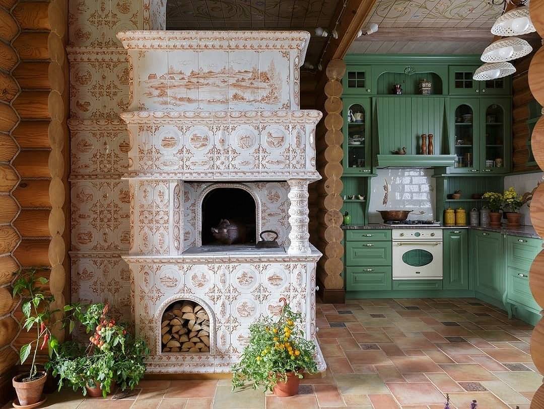 ᐉ интерьер кухни с печкой в частном доме - godacha.ru