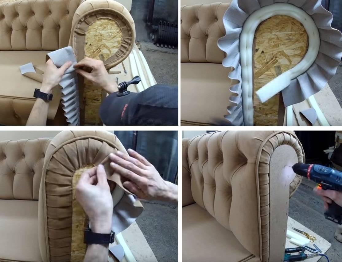 Перетяжка дивана своими руками: пошагово с фото в домашних условиях